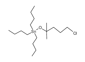 tributyl((5-chloro-2-methylpentan-2-yl)oxy)stannane Structure