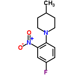 1-(4-Fluoro-2-nitrophenyl)-4-methylpiperidine结构式