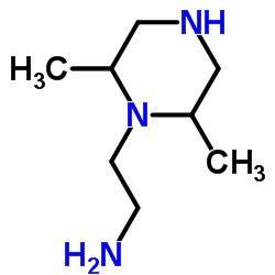 1-Piperazine ethanamine,2,6-dimethyl-(9CI) Structure