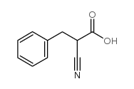 Benzenepropanoic acid, a-cyano- Structure
