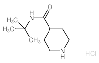N-(叔丁基)-4-哌啶羧酰胺盐酸盐结构式
