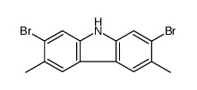 2,7-dibromo-3,6-dimethyl-9H-carbazole Structure