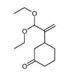 3-(3,3-diethoxyprop-1-en-2-yl)cyclohexan-1-one Structure