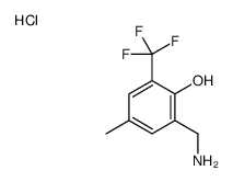 2-(aminomethyl)-4-methyl-6-(trifluoromethyl)phenol,hydrochloride Structure