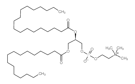 1-棕榈酰基-2-硬脂酰基-sn-甘油-3-磷酸胆碱结构式