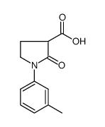 1-(3-甲基苯基)-2-氧代-3-吡咯烷基甲酸结构式