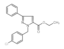 ethyl 1-(4-chlorobenzyl)-3-phenyl-1h-pyrazole-5-carboxylate Structure