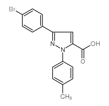 3-(4-bromophenyl)-1-p-tolyl-1h-pyrazole-5-carboxylic acid结构式