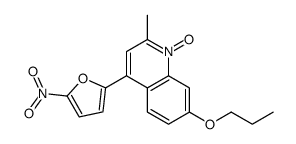 2-methyl-4-(5-nitrofuran-2-yl)-1-oxido-7-propoxyquinolin-1-ium Structure