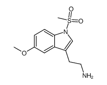 2-(1-methanesulfonyl-5-methoxy-1H-indol-3-yl)ethylamine结构式