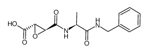 (2S,3S)-3-(1-benzylcarbamoylethylcarbamoyl)oxirane-2-carboxylic acid Structure