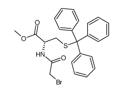 (R)-2-(2-Bromo-acetylamino)-3-tritylsulfanyl-propionic acid methyl ester结构式