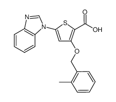 5-(1H-benzimidazol-1-yl)-3-[(2-methylbenzyl)oxy]-2-thiophenecarboxylic acid Structure