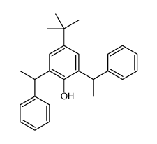 4-(1,1-dimethylethyl)-2,6-bis(1-phenylethyl)-Phenol结构式