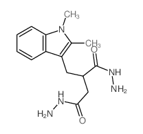 2-[(1,2-dimethylindol-3-yl)methyl]butanedihydrazide Structure