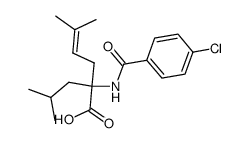 2-(4-chloro-benzoylamino)-2-isobutyl-5-methyl-hex-4-enoic acid结构式