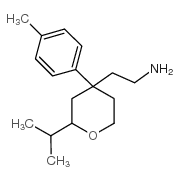 2-(2-异丙基-4-对甲苯-四氢-吡喃-4-基)-乙胺结构式
