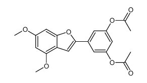 2-(3,5-Diacetoxyphenyl)-4,6-dimethoxybenzofuran结构式