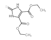 1H-Imidazole-4,5-dicarboxylicacid, 2,3-dihydro-2-thioxo-, 4,5-diethyl ester结构式