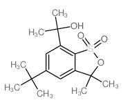 3H-2,1-Benzoxathiole-7-methanol,5-(1,1-dimethylethyl)-a,a,3,3-tetramethyl-, 1,1-dioxide Structure