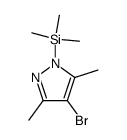 4-bromo-3,5-dimethyl-1-(trimethylsilyl)-1H-pyrazole结构式