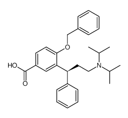 (S)-4-(benzyloxy)-3-(3-(diisopropylamino)-1-phenylpropyl)benzoic acid Structure