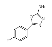 5-(4-氟苯)-[1,3,4]恶二唑-2-胺结构式