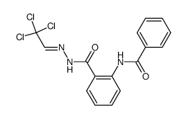 N-(2-(2-(2,2,2-trichloroethylidene)hydrazine-1-carbonyl)phenyl)benzamide Structure