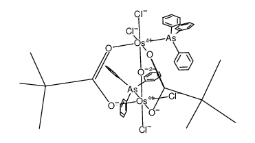 [Os(IV)2(μ-O)(μ-O2CC(CH3)3)2Cl4(AsPh3)2]结构式