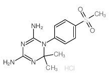 1,3,5-Triazine-2,4-diamine,1,6-dihydro-6,6-dimethyl-1-[4-(methylsulfonyl)phenyl]-,hydrochloride (1:1) Structure