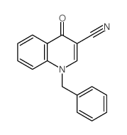 1-benzyl-4-oxo-quinoline-3-carbonitrile结构式
