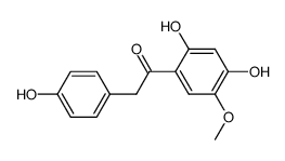 1-(2,4-dihydroxy-5-methoxyphenyl)-2-(4'-hydroxyphenyl)ethanone结构式