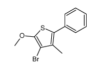 3-bromo-2-methoxy-4-methyl-5-phenylthiophene Structure