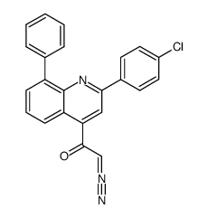 1-[2-(4-chloro-phenyl)-8-phenyl-[4]quinolyl]-2-diazo-ethanone结构式