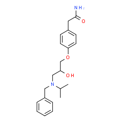 4-[2-hydroxy-3-[benzyl(isopropyl)amino]propoxy]phenylacetamide结构式