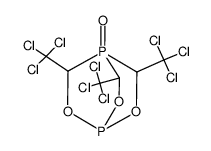 3,5,8-tris(trichloromethyl)-2,6,7-trioxa-1,4-diphosphabicyclo<2.2.2>octane 4-oxide Structure