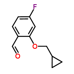 2-(Cyclopropylmethoxy)-4-fluorobenzaldehyde Structure