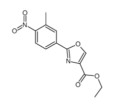 ethyl 2-(3-methyl-4-nitrophenyl)-1,3-oxazole-4-carboxylate结构式