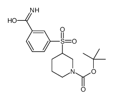 3-(3-氨基甲酰基苯磺酰基)-哌啶-1-羧酸叔丁酯结构式