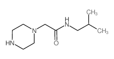 N-异丁基-2-哌嗪-1-乙酰胺结构式