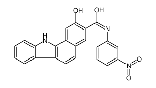 2-hydroxy-N-(3-nitrophenyl)-11H-benzo[a]carbazole-3-carboxamide结构式