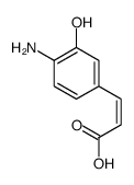 3-(4-amino-3-hydroxyphenyl)prop-2-enoic acid结构式