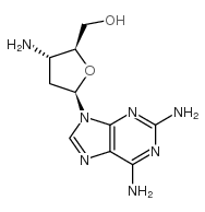 [(2S,3S,5R)-3-amino-5-(2,6-diaminopurin-9-yl)oxolan-2-yl]methanol Structure