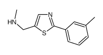Methyl-(2-m-tolyl-thiazol-5-ylmethyl)-amine结构式