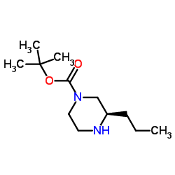 (R)-1-BOC-3-丙基哌嗪结构式