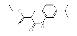 7-Dimethylamino-3-carbethoxy-3,4-dihydro-2-quinolone结构式