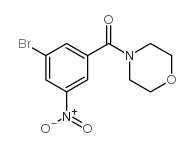 N-(3-溴-5-硝基苯甲酰)吗啉结构式