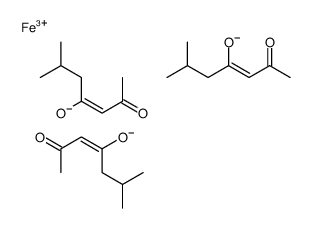 tris(6-methylheptane-2,4-dionato-O,O')iron Structure