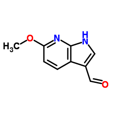 6-methoxy-1H-pyrrolo[2,3-b]pyridine-3-carbaldehyde Structure