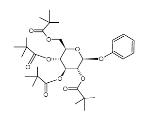 Phenyl-2,3,4,6-tetra-O-pivaloyl-β-D-glucopyranosid Structure